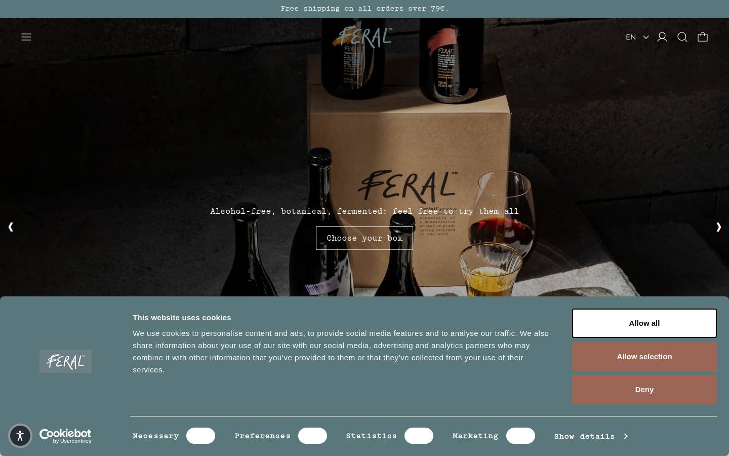 Feral homepage screenshot