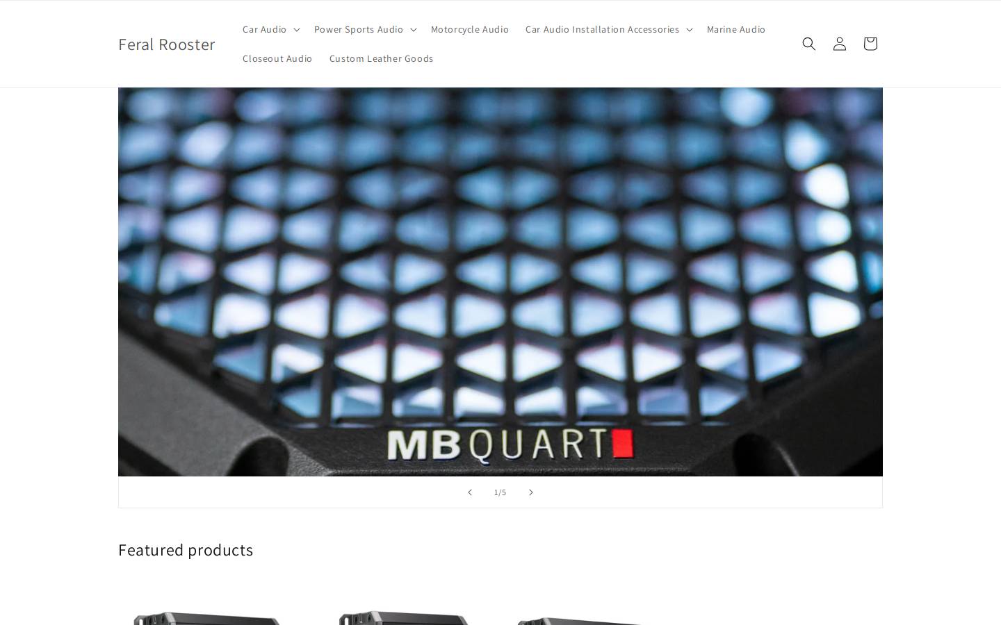 feral-rooster.com homepage screenshot
