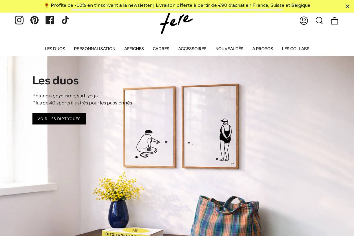 fereparis.com homepage screenshot