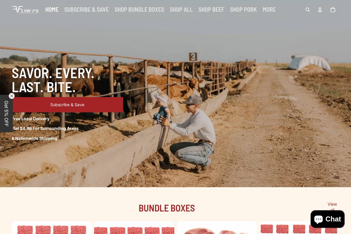 fergusonfarmsbeef.com homepage screenshot