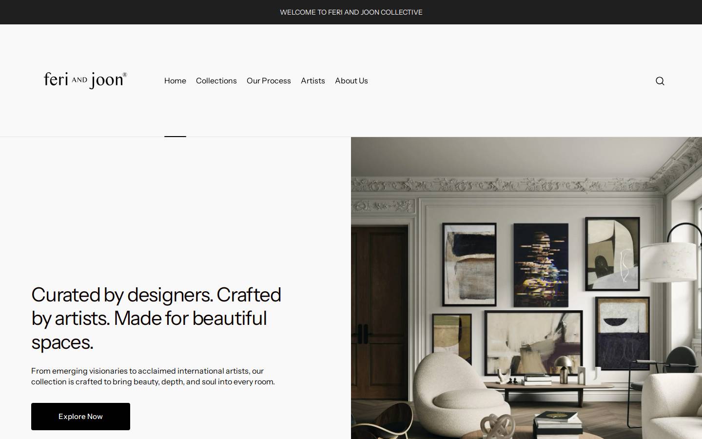 Feri and Joon homepage screenshot