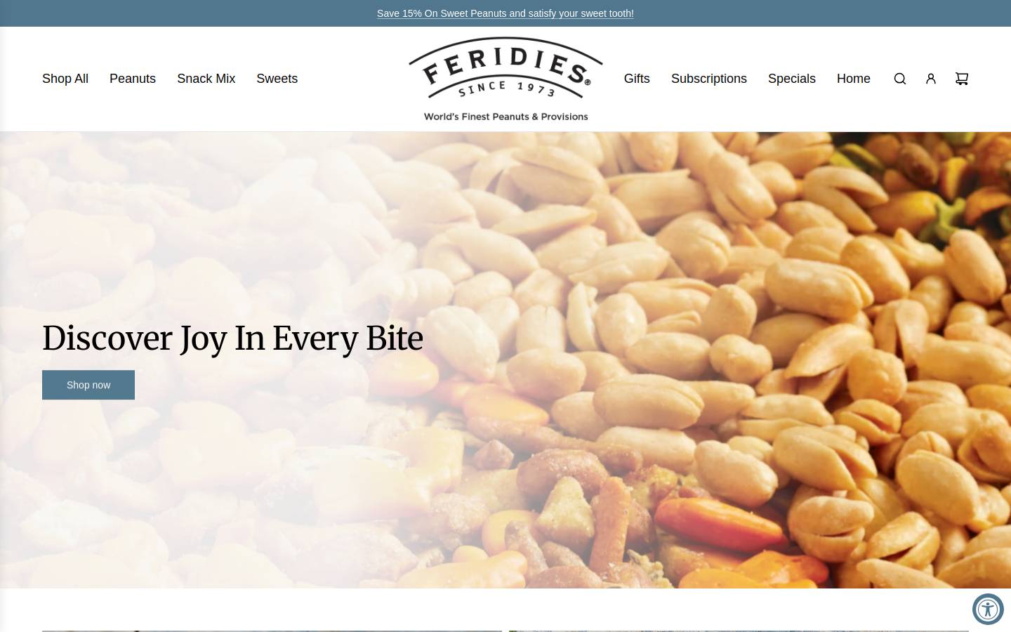 Feridies homepage screenshot