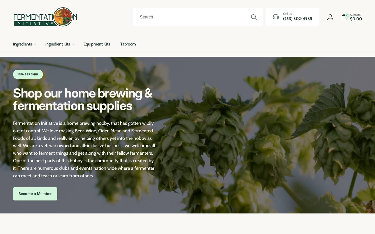 fermentationinitiative.com homepage screenshot