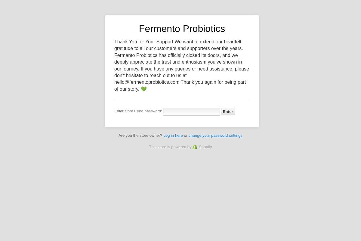 Fermentoprobiotics homepage screenshot