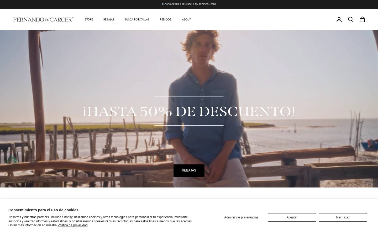 Fernando De Cárcer homepage screenshot
