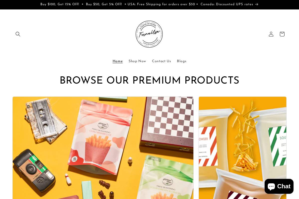 fernausa.com homepage screenshot