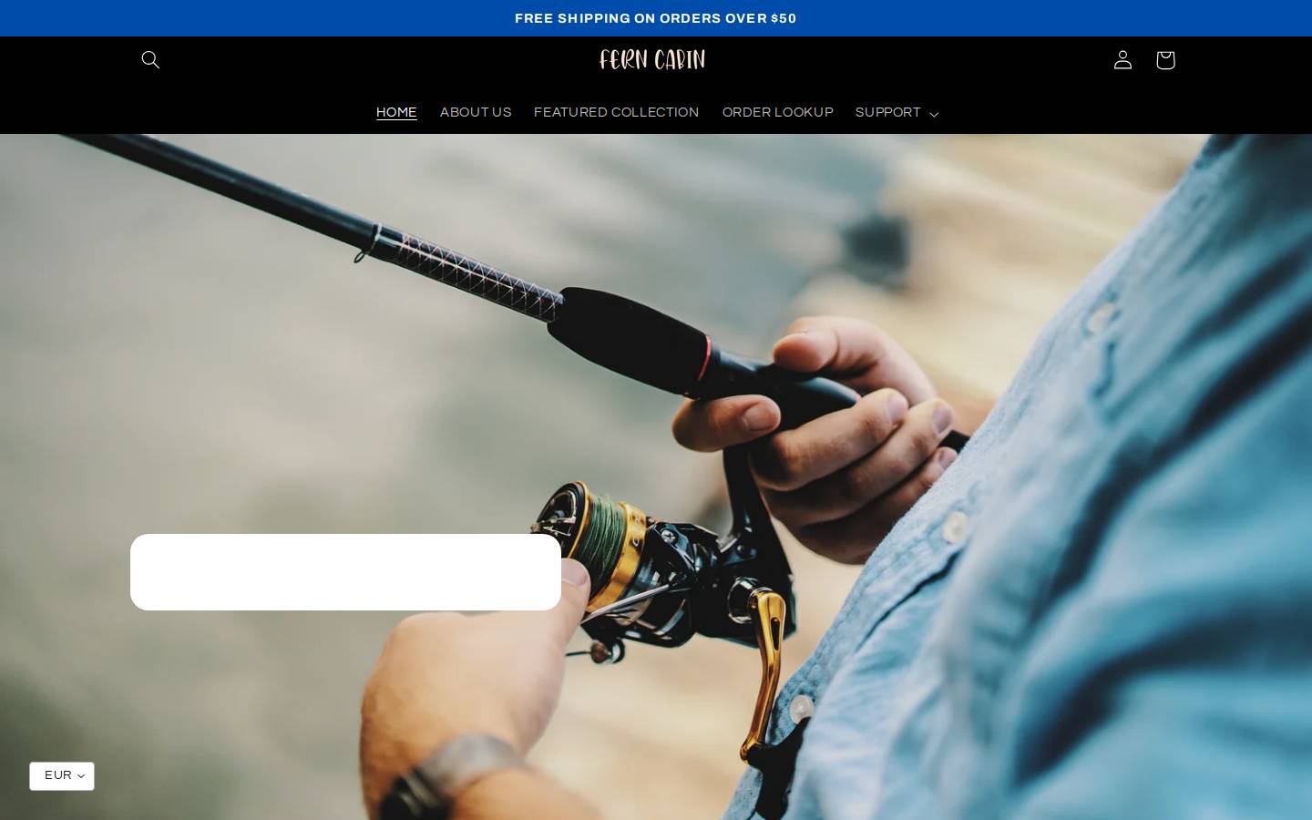 ferncabin.com homepage screenshot
