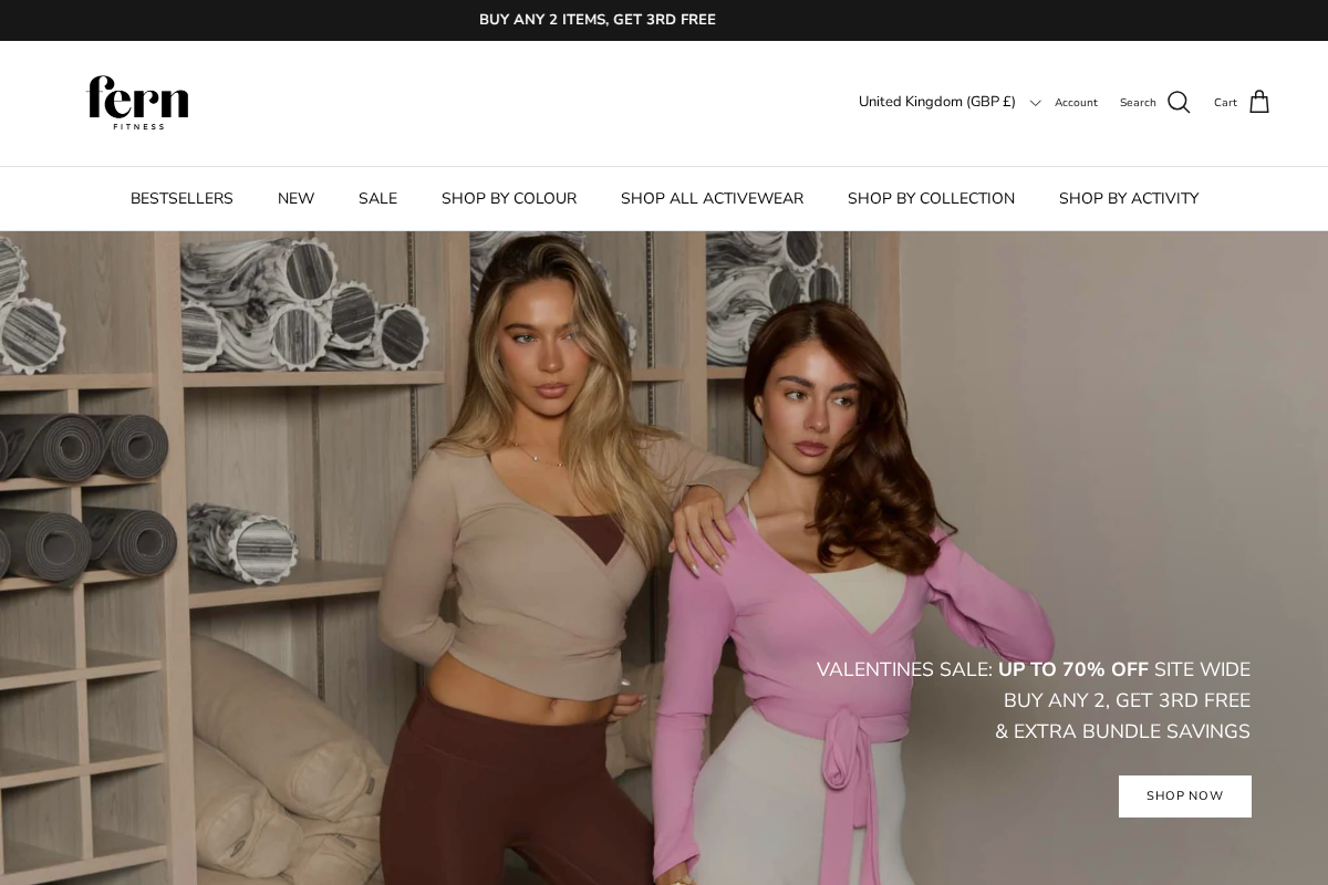 Fernfitness homepage screenshot