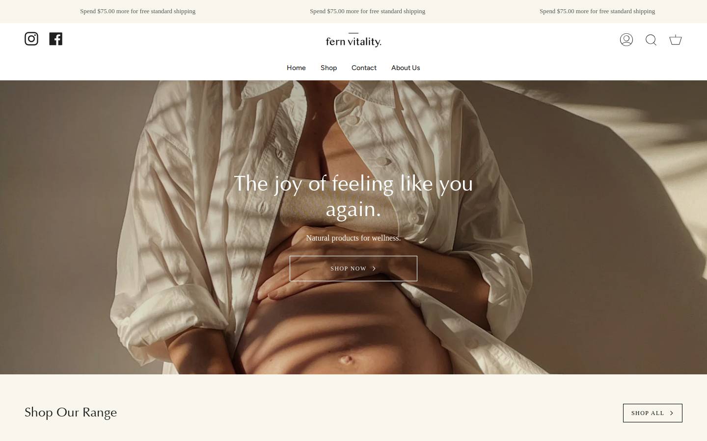 fernvitality.com homepage screenshot