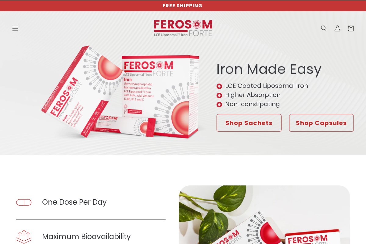 ferosom.com homepage screenshot
