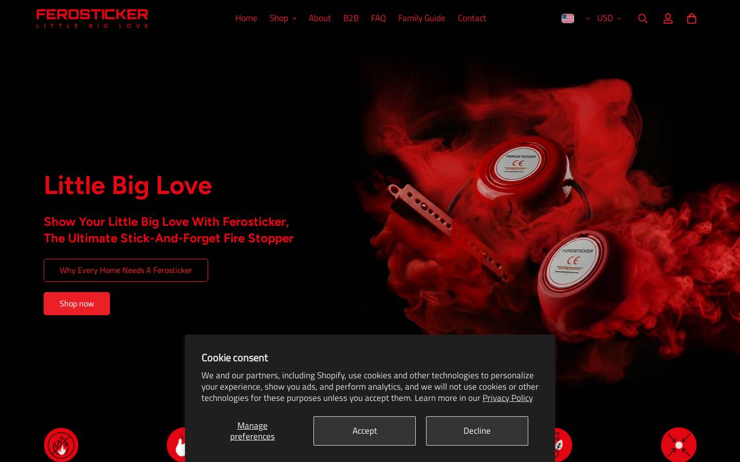 ferosticker.com homepage screenshot