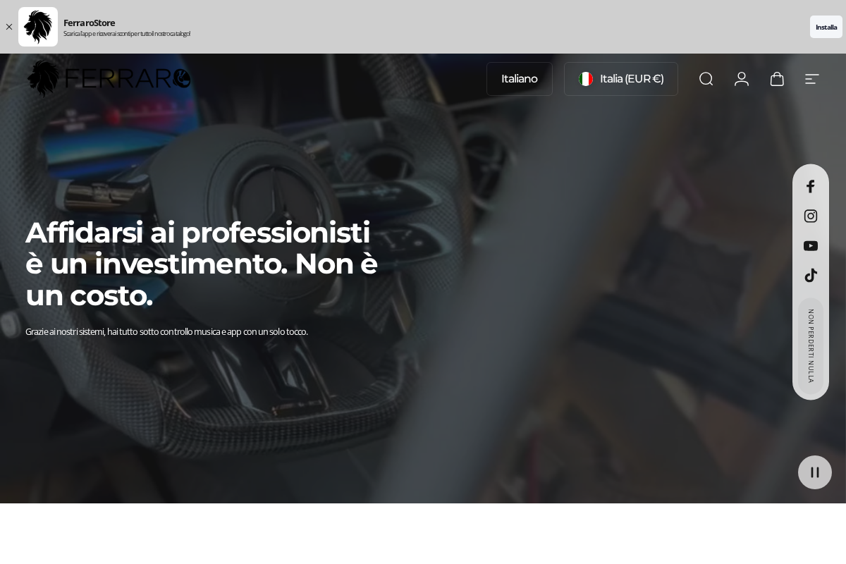 FerraroStore homepage screenshot