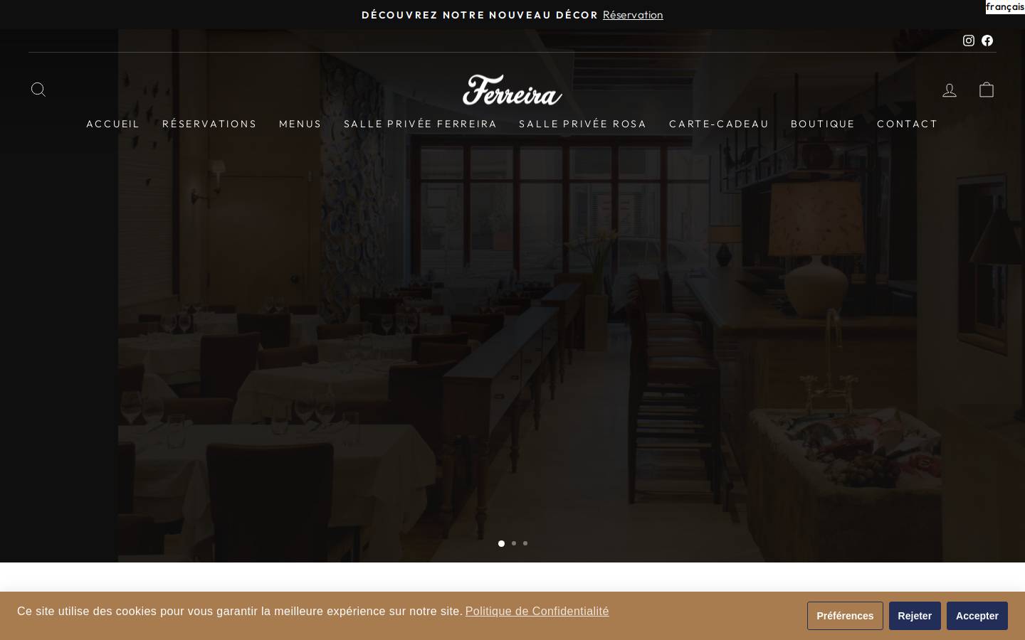 ferreiracafe.com homepage screenshot