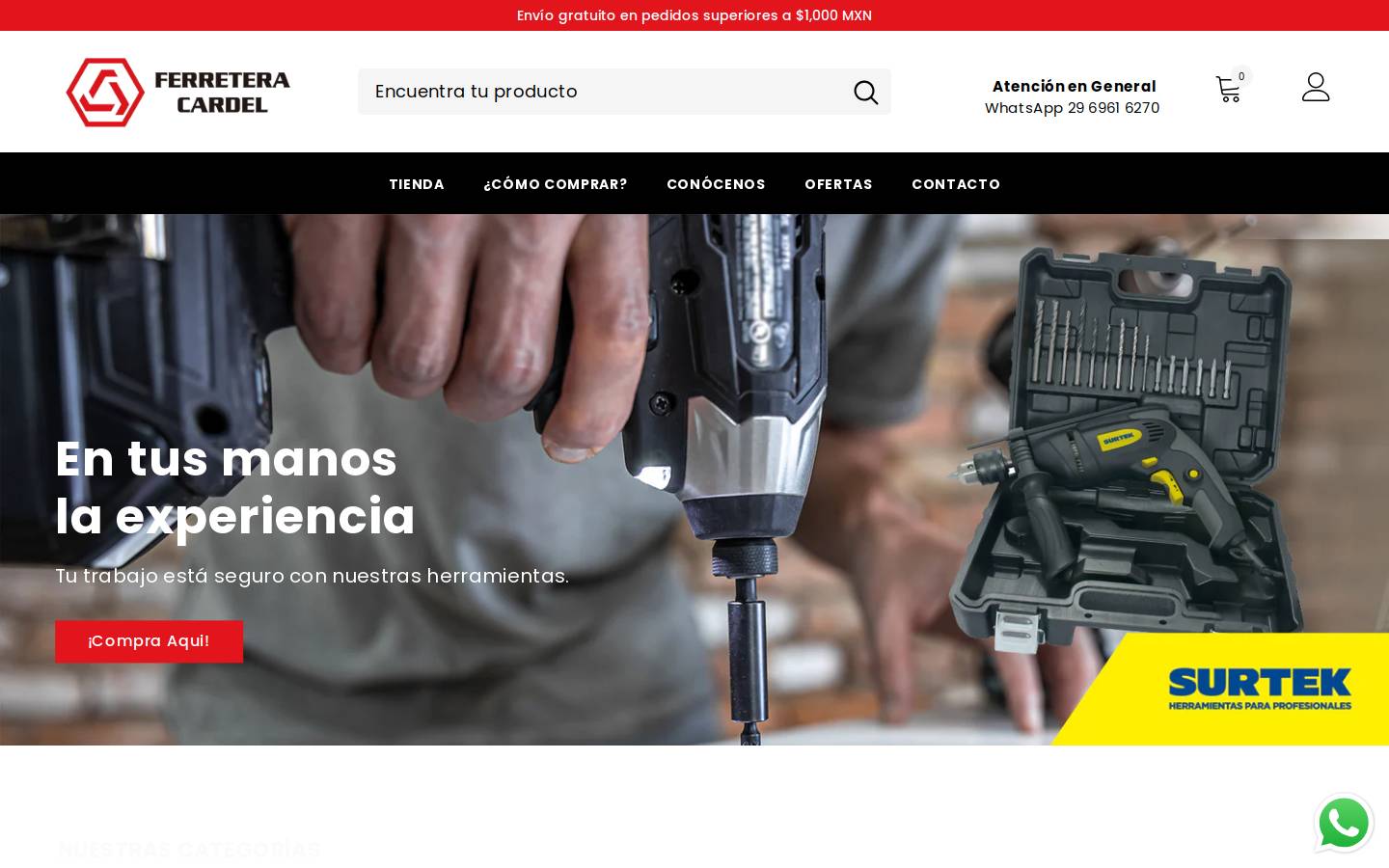 ferreteriacardel.com homepage screenshot