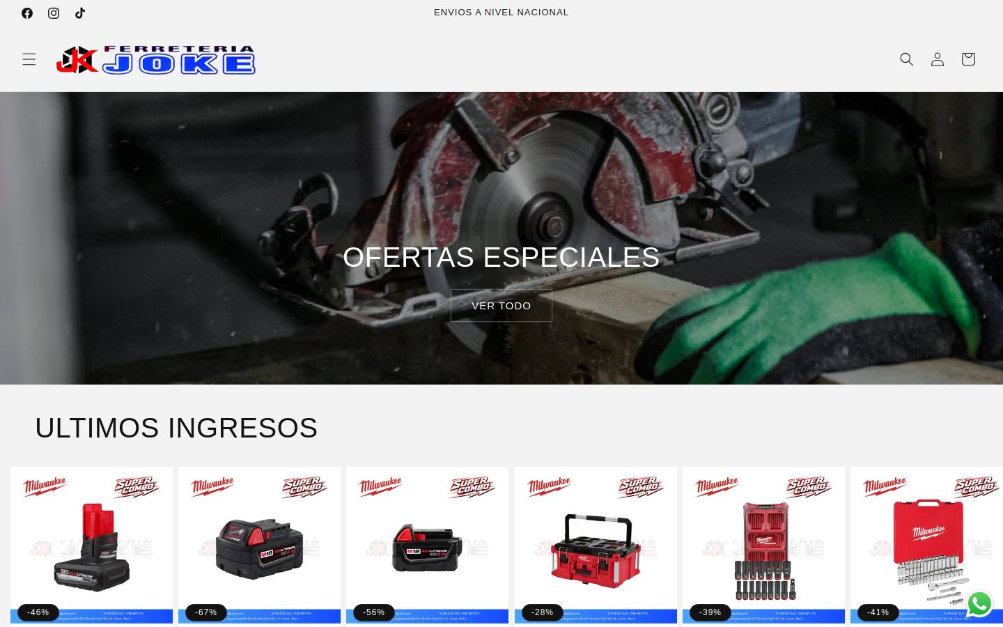 ferreteriajoke.com homepage screenshot