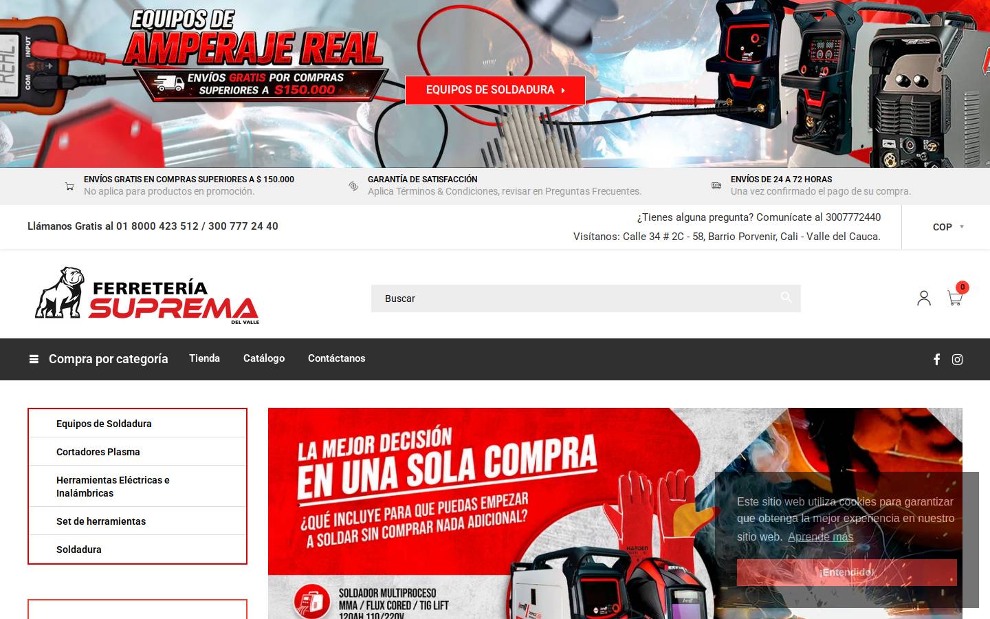 ferreteriasuprema.com homepage screenshot