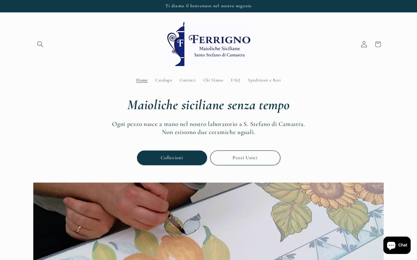 ferrignoceramiche.eu homepage screenshot