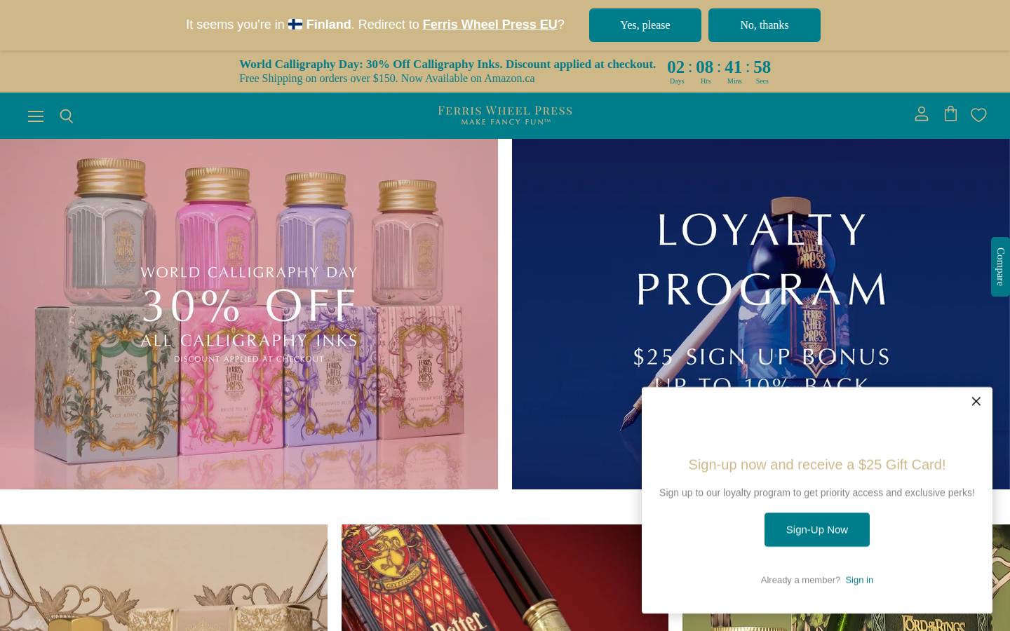 Ferris Wheel Press homepage screenshot