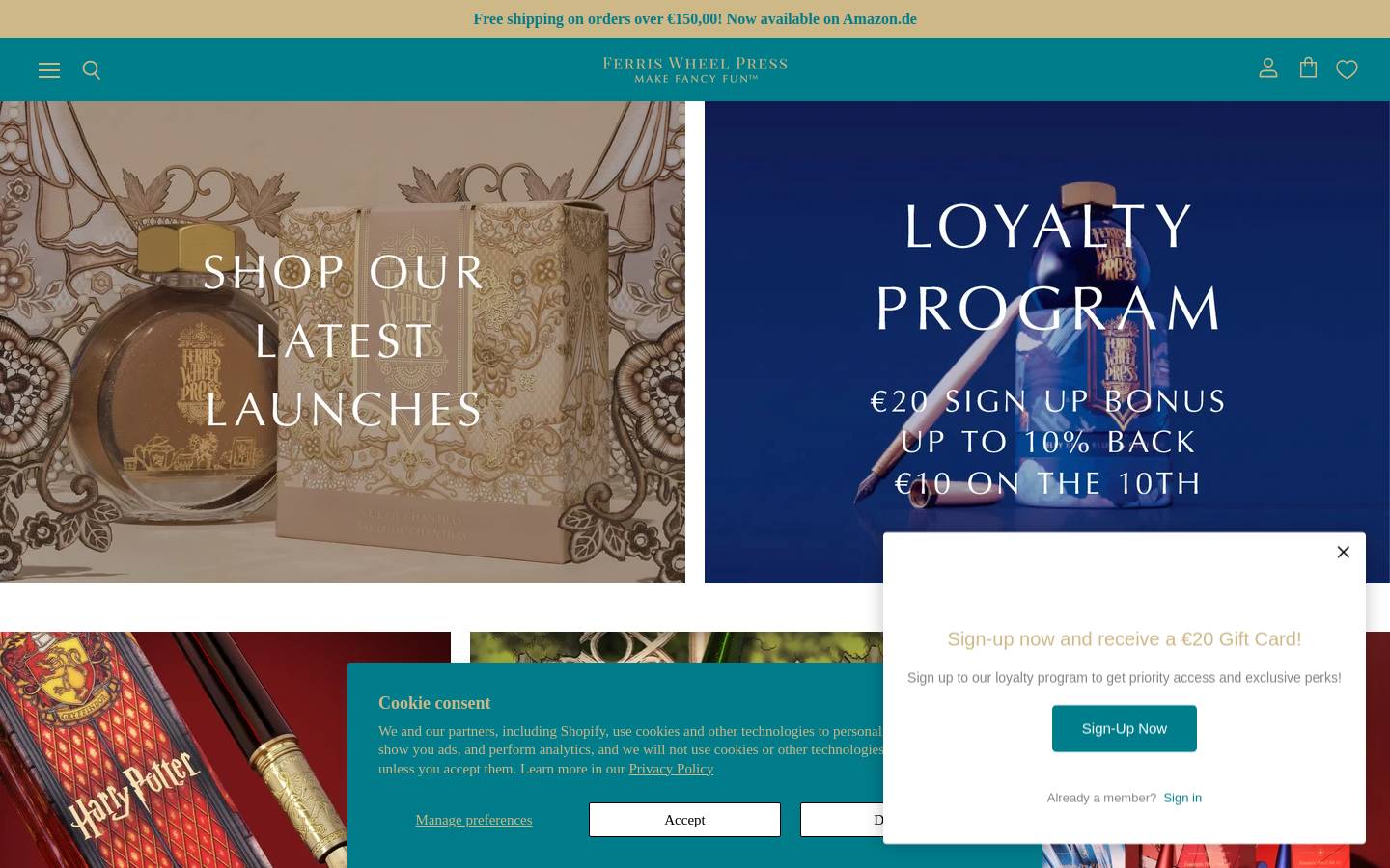 Ferris Wheel Press homepage screenshot