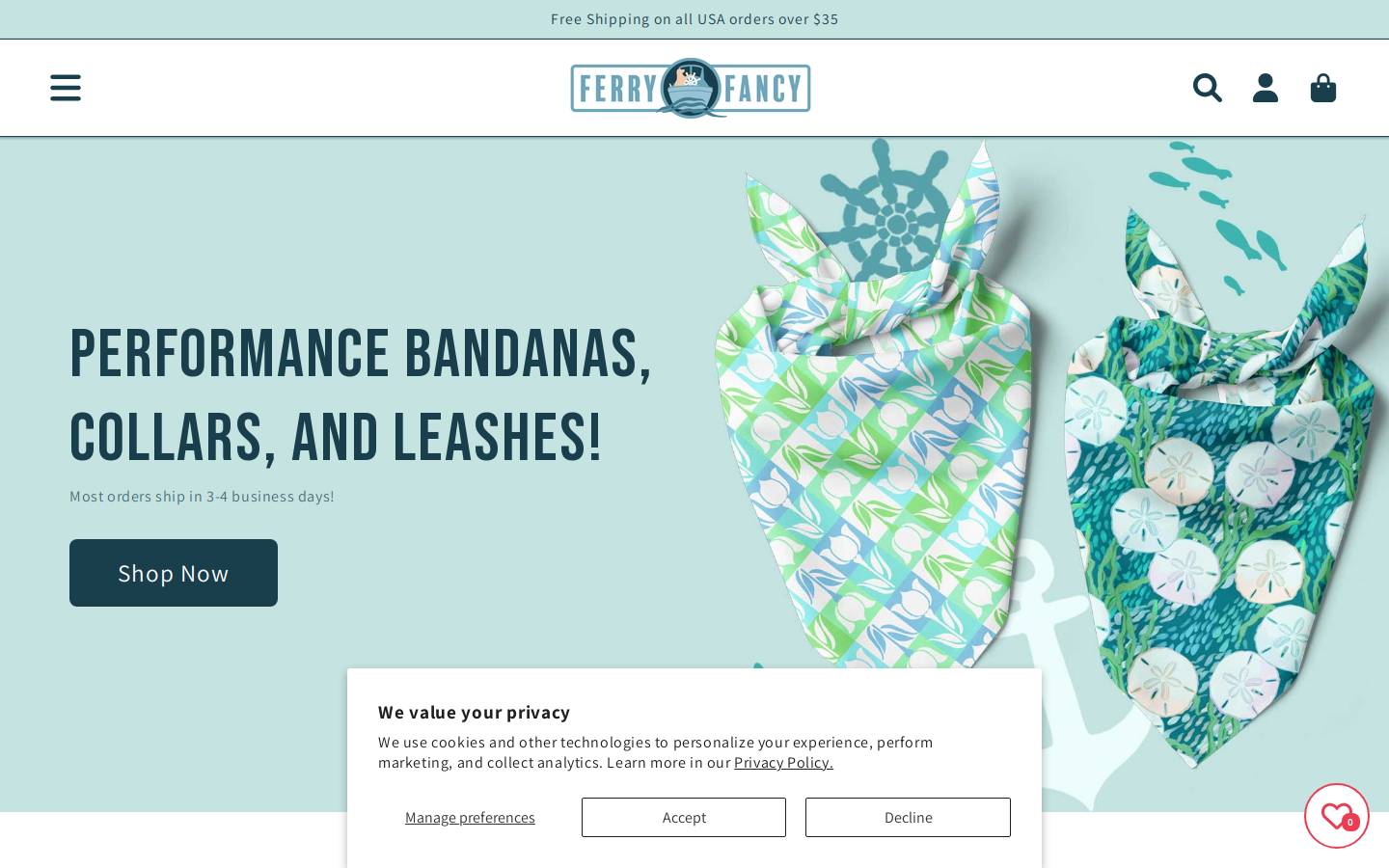 ferryfancy.com homepage screenshot