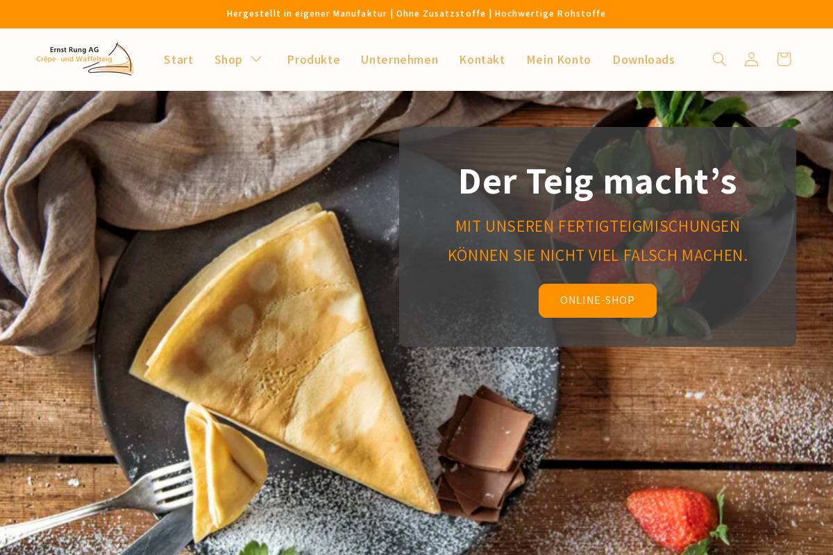 fertigteig.de homepage screenshot