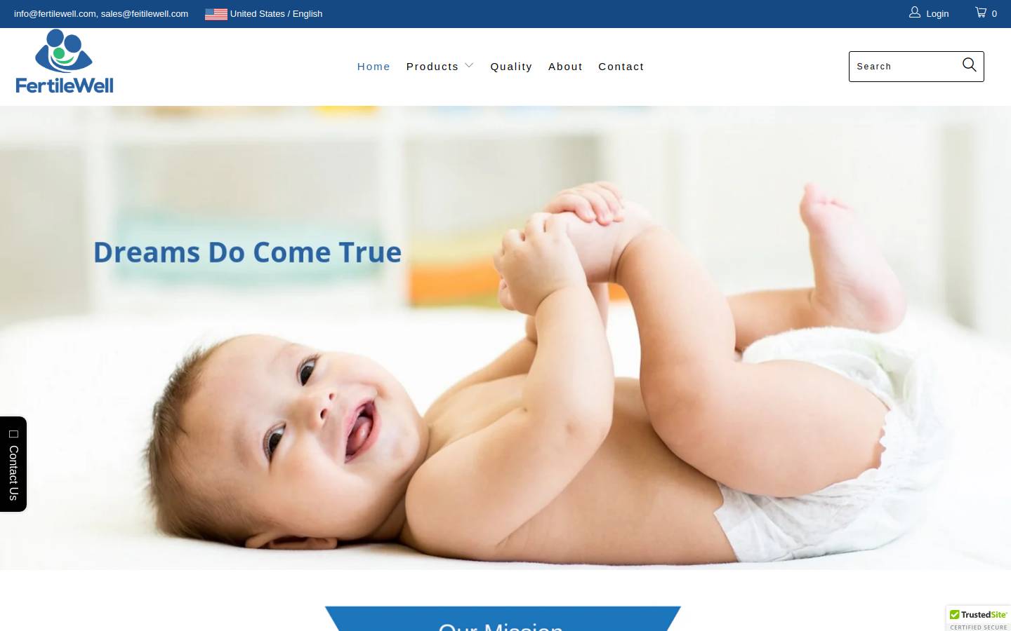 fertilewell.com homepage screenshot