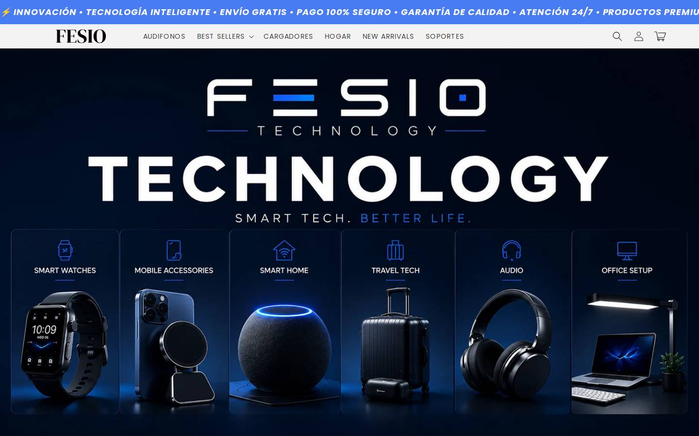 fesio-store.com homepage screenshot