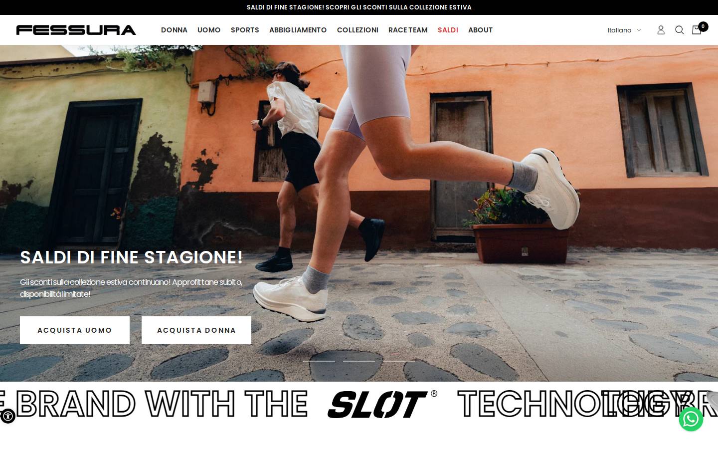 Fessura homepage screenshot