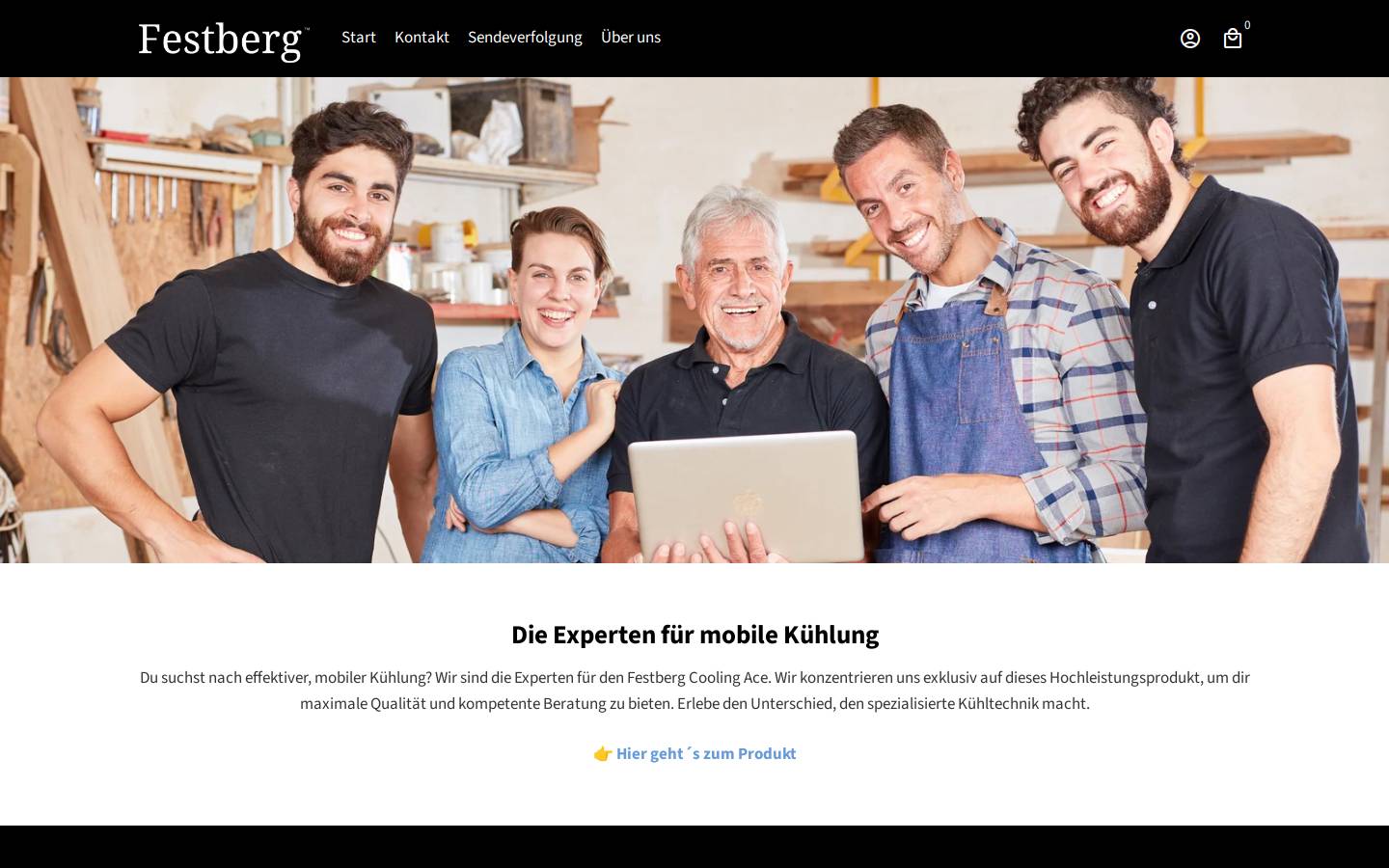 Festberg homepage screenshot