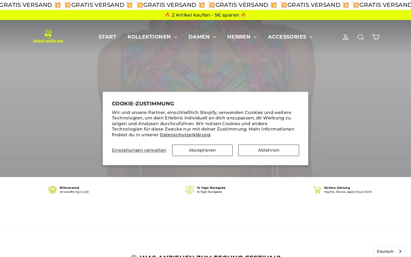 Festival Outfits homepage screenshot