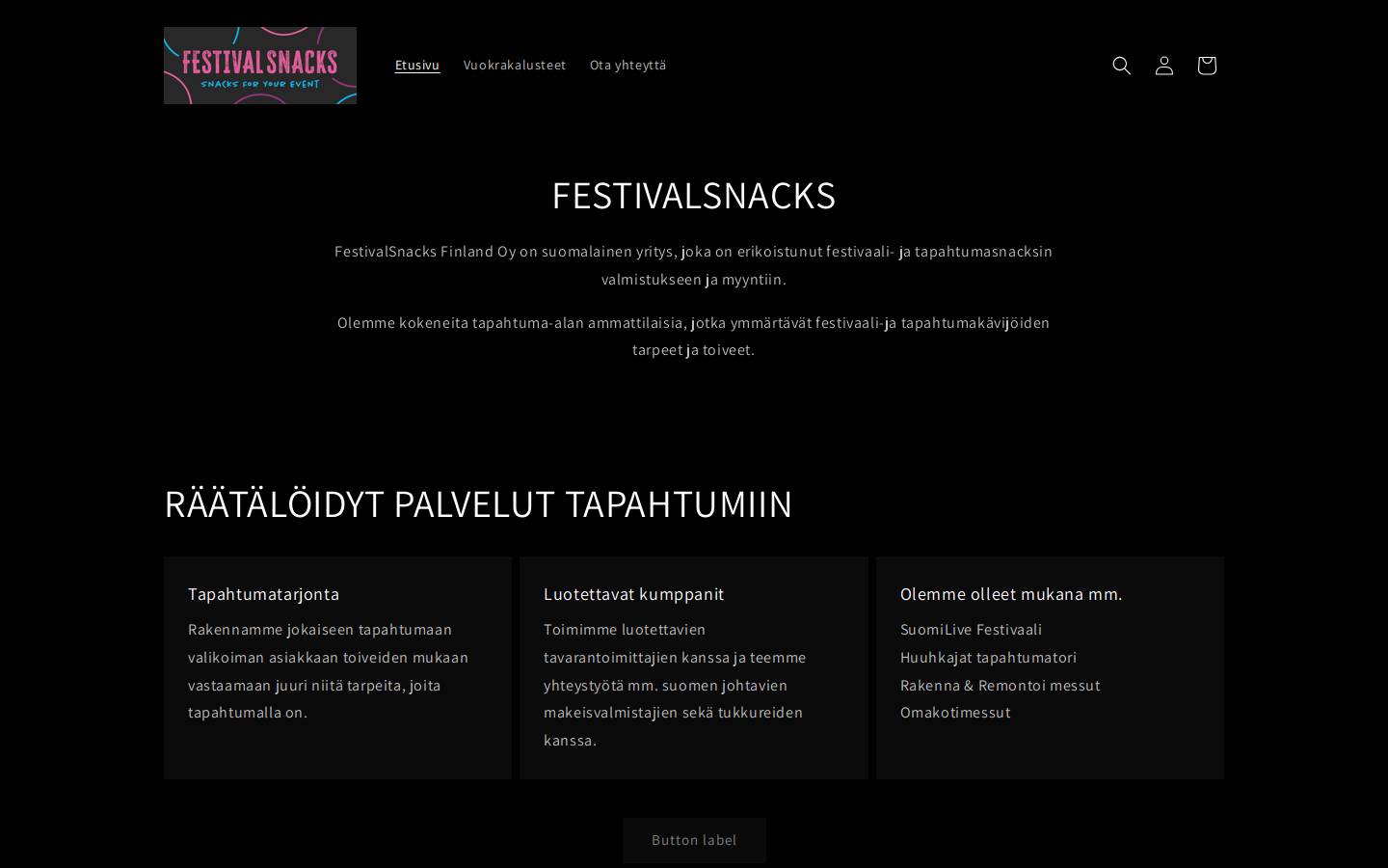 festivalsnack.com homepage screenshot