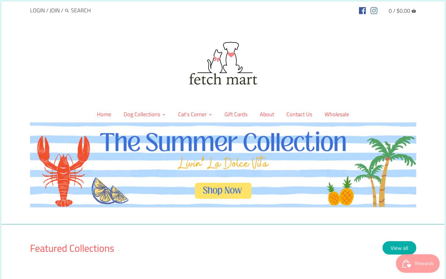 fetch-mart.com homepage screenshot