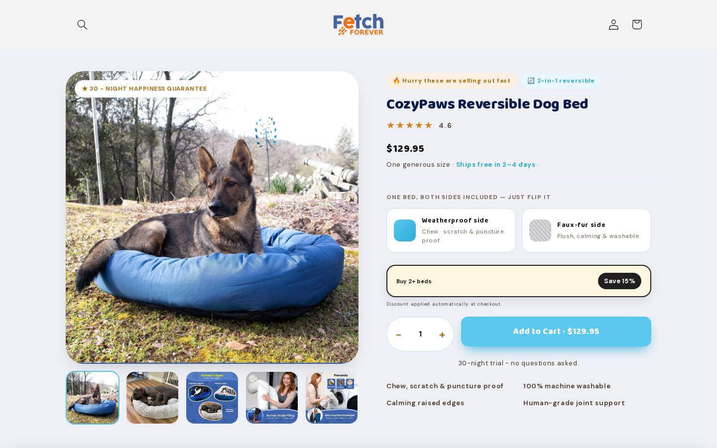 fetchforever.com homepage screenshot