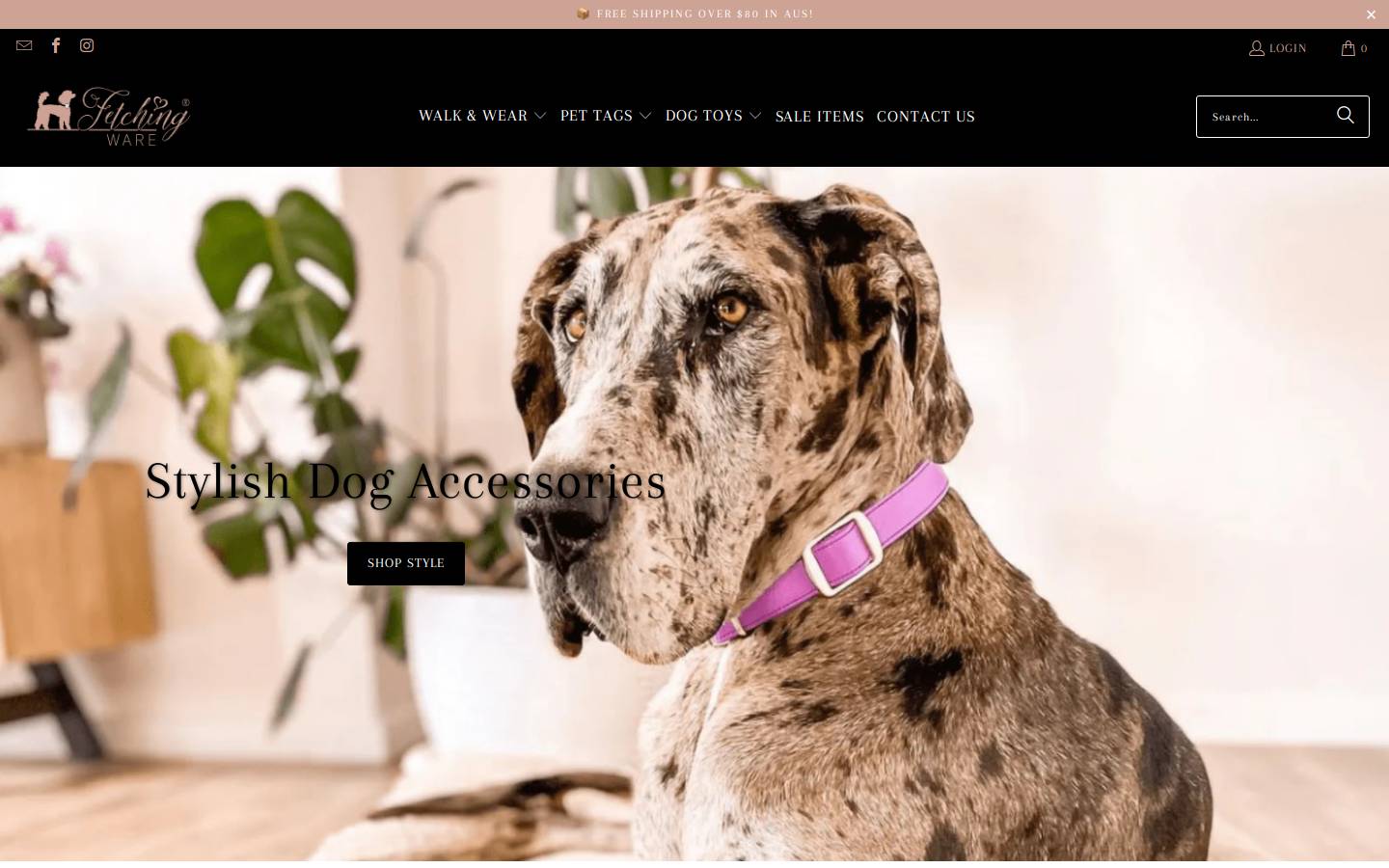 fetchingware.com.au homepage screenshot