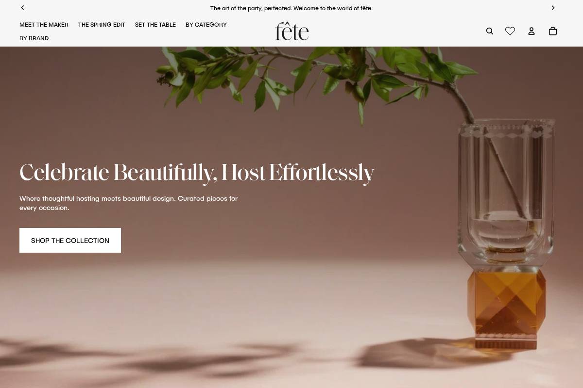 fete.com homepage screenshot