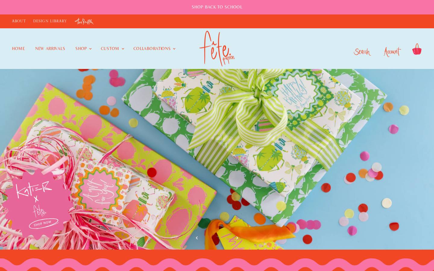fetepapier.com homepage screenshot