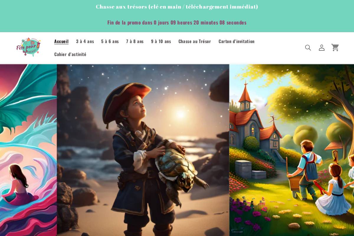 fetepourenfant.com homepage screenshot