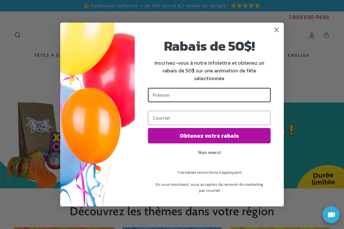 Fêtes à Domicile Zoum Zoum Party homepage screenshot
