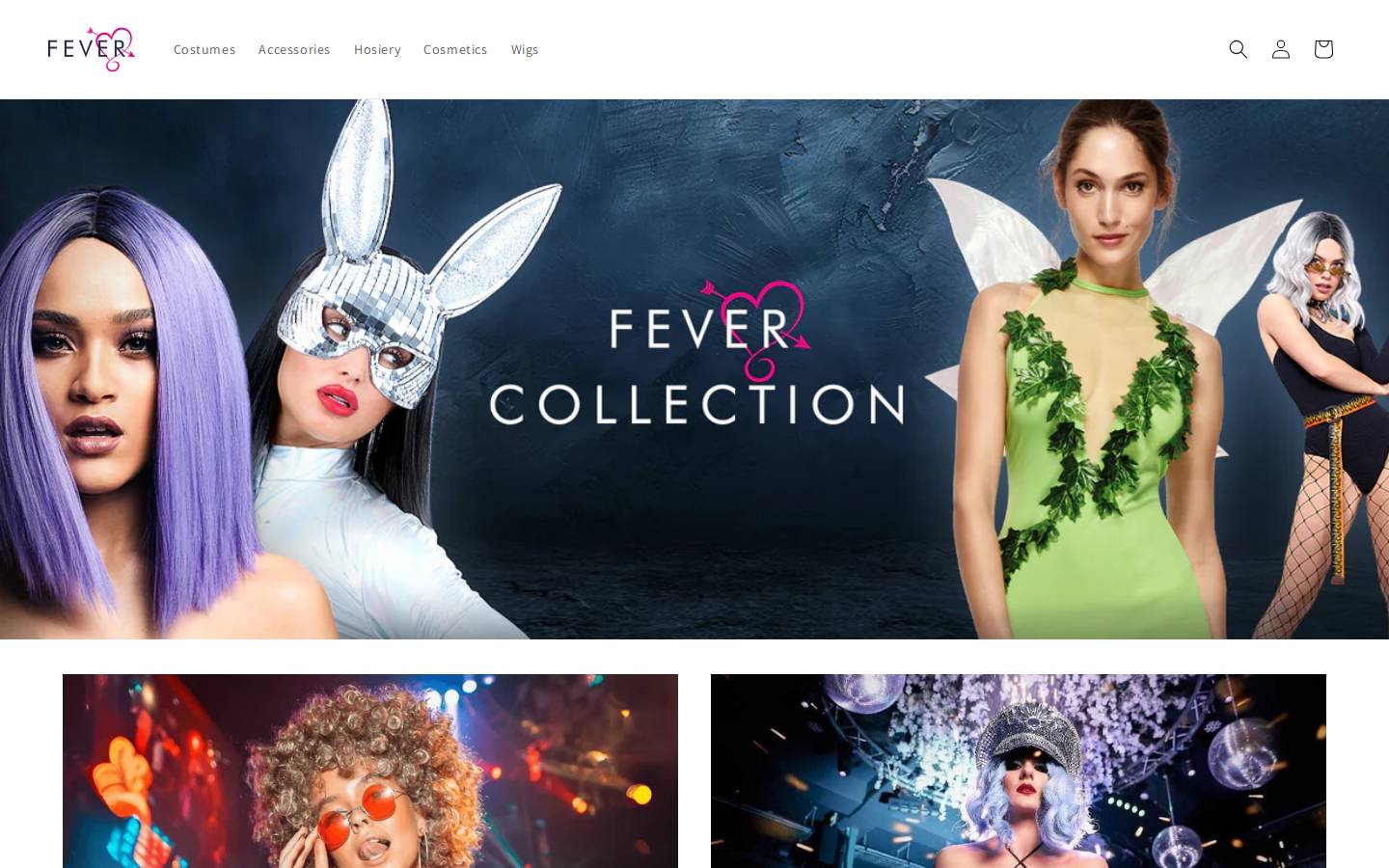 The Fever Collection homepage screenshot