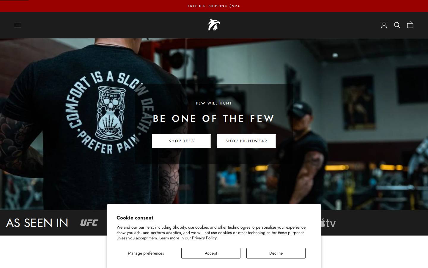 fewwillhunt.com homepage screenshot