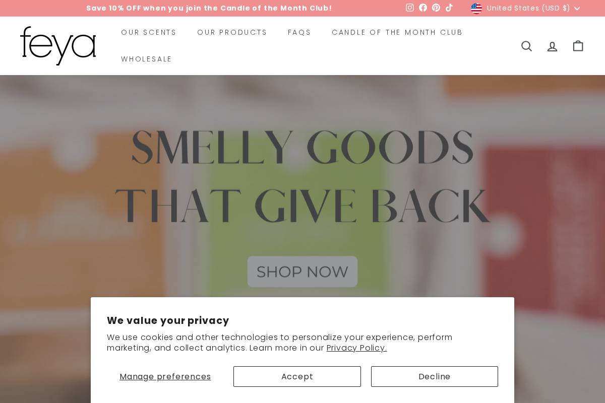 feyaco.com homepage screenshot