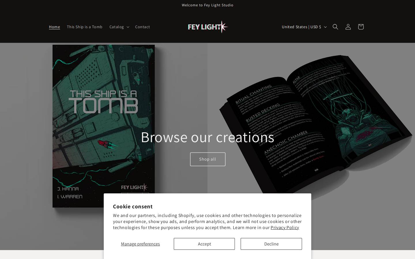 feylightstudio.com homepage screenshot