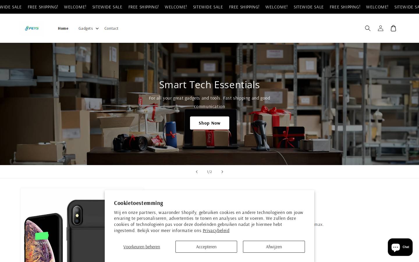 feys-gadgets.com homepage screenshot