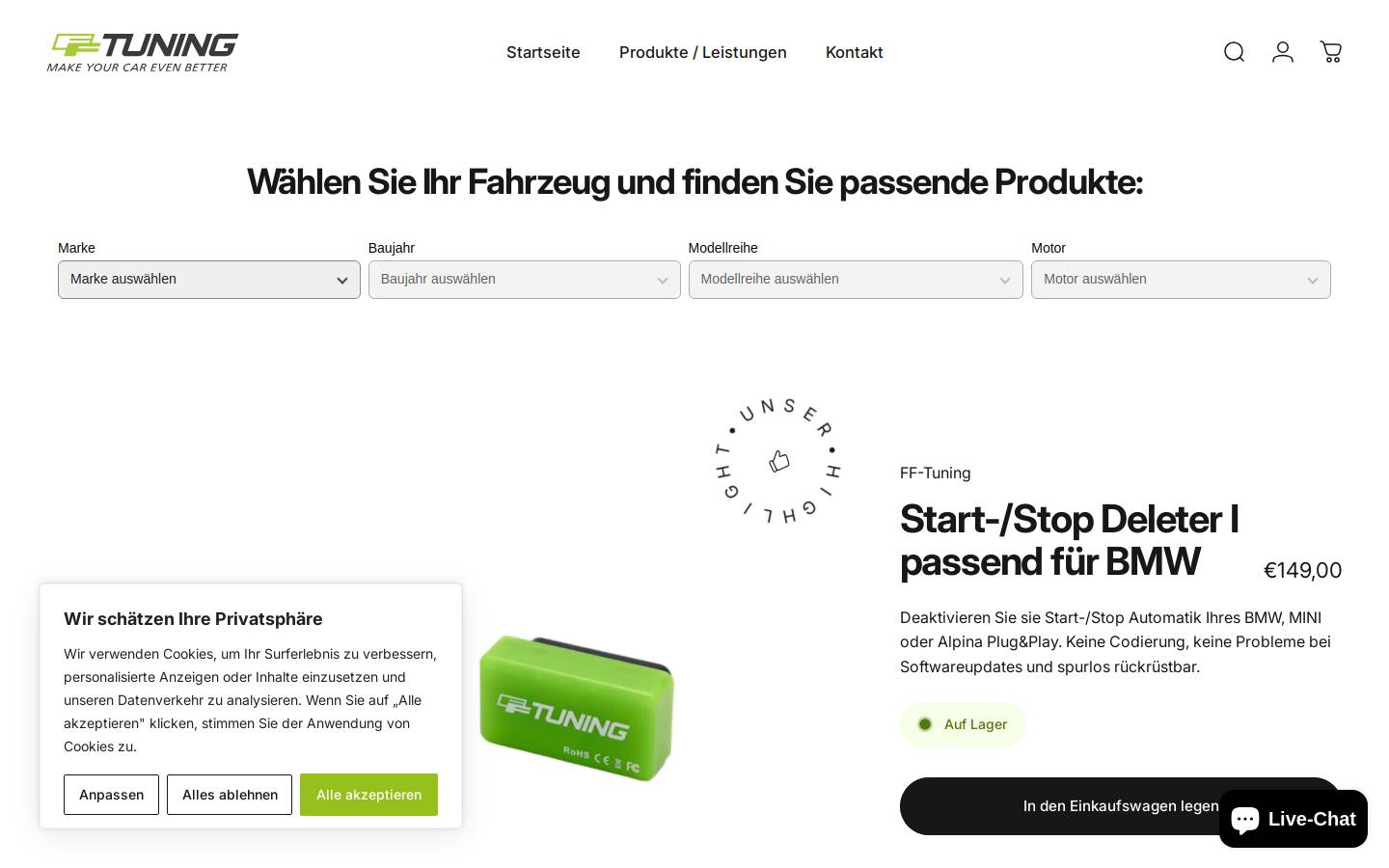 ff-tuning.de homepage screenshot