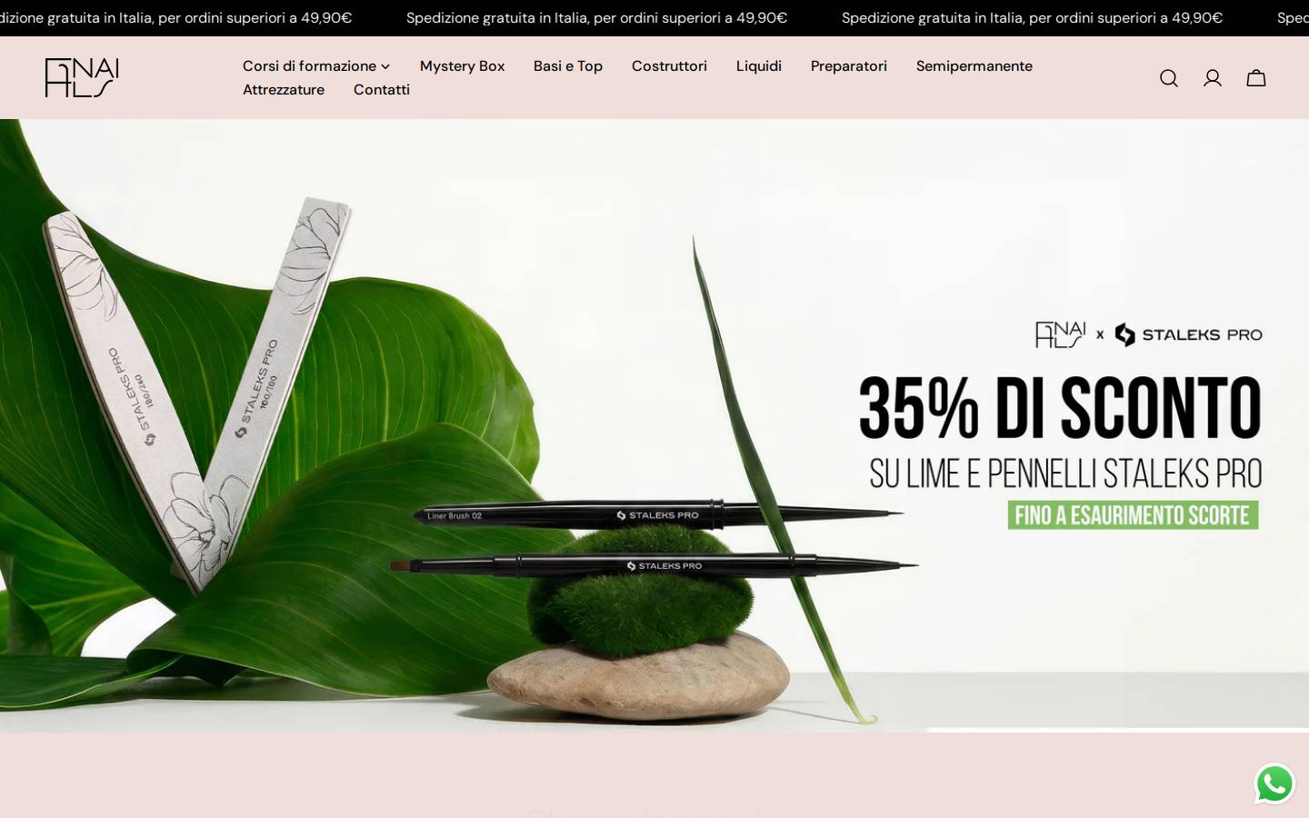 ffnails.com homepage screenshot