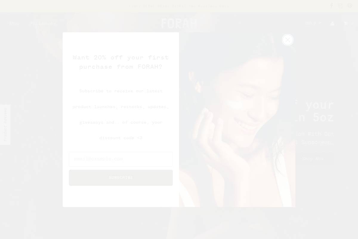 fforahh.com homepage screenshot