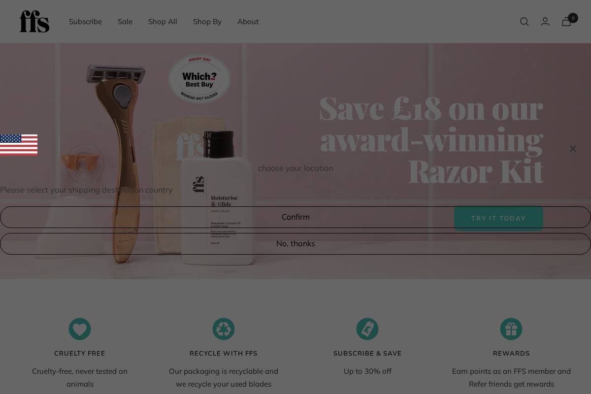 FFS homepage screenshot