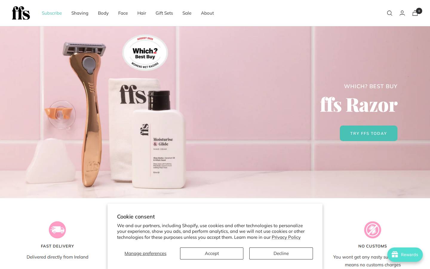 ffsbeauty.eu homepage screenshot