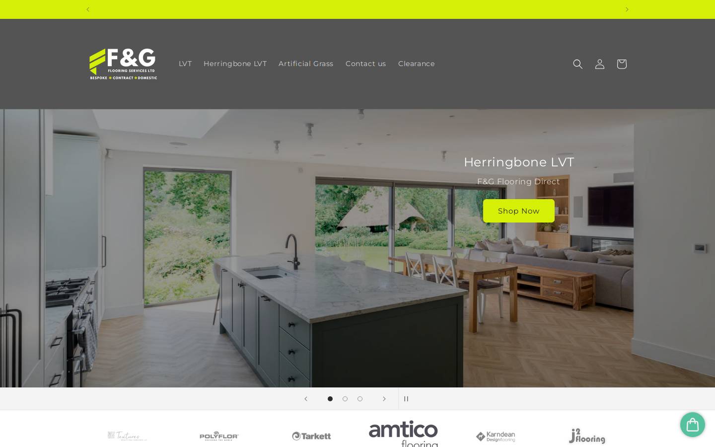 F&G Flooring Direct homepage screenshot