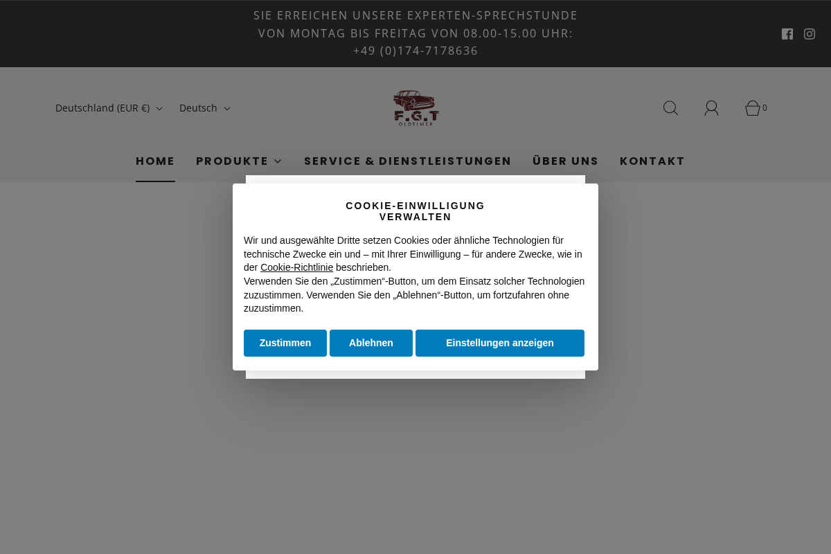 f.g.t Shop homepage screenshot